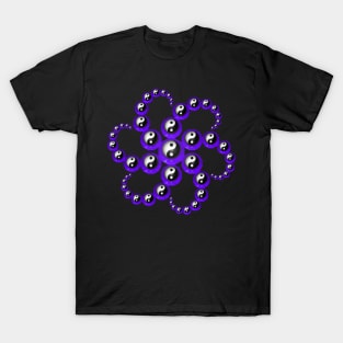 Yin Yang Design - Purple Color T-Shirt